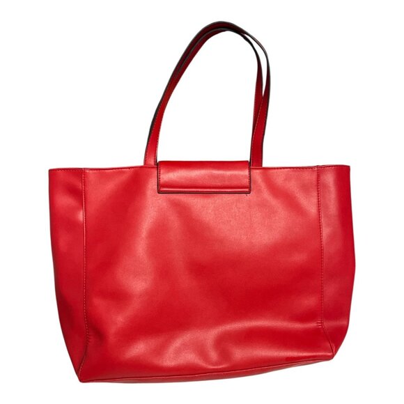 Elizabeth Arden Red Faux Leather Tote Bag – 19x12x4 – Double Handles – 8” Drop – - Picture 2 of 7